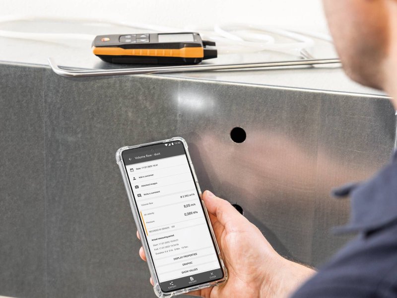 Testo 512-1 - Diferenčný tlakomer s pripojením 0–200 hPa